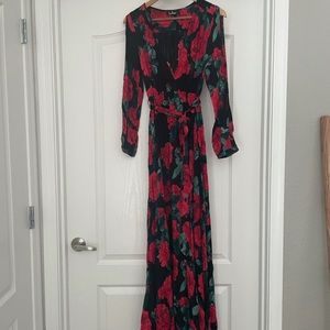 lulus long floral dress